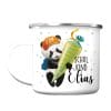Auf dem Bild ist das Produkt: Personalisierte Emaille Kindertasse Panda Einschulungsgeschenk mit Wunschname zum Preis von €18.9 abgebildet.