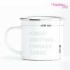 Auf dem Bild ist das Produkt: Kindertasse Emaille Becher Fuchs Schulkind Einschulung Geschenk Outdoorgeschirr Schulanfang zum Preis von €18.90 abgebildet.