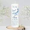 Auf dem Bild ist das Produkt: Taufkerze bedruckt Wal Junge Mädchen personalisiert mit Namen Datum Taufspruch Geschenk Kerze zur Taufe zum Preis von €6.40 abgebildet.