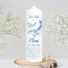 Auf dem Bild ist das Produkt: Taufkerze bedruckt Wal Junge Mädchen personalisiert mit Namen Datum Taufspruch Geschenk Kerze zur Taufe zum Preis von €6.40 abgebildet.
