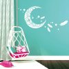 Auf dem Bild ist das Produkt: 11118 Wandtattoo Mond Sterne Feder Schlaf Schlafzimmer Moon Star Weiß Träumen zum Preis von €27.9 abgebildet.