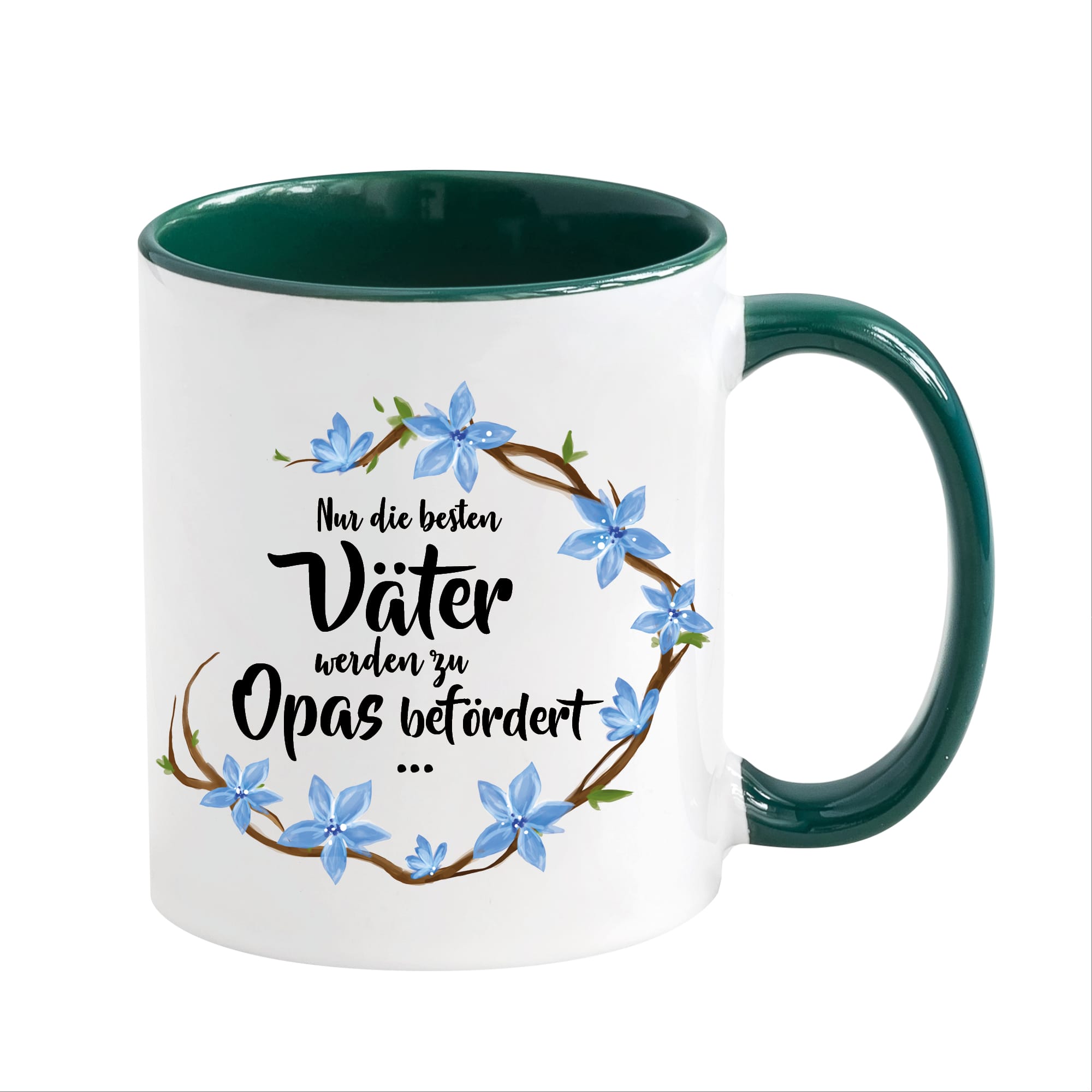 Auf dem Bild ist das Produkt: Tasse beidseitig bedruckt Nur die besten Väter werden zum Opa Geschenk Vatertag Kaffeetasse Kaffeebecher zum Preis von €17.90 abgebildet.