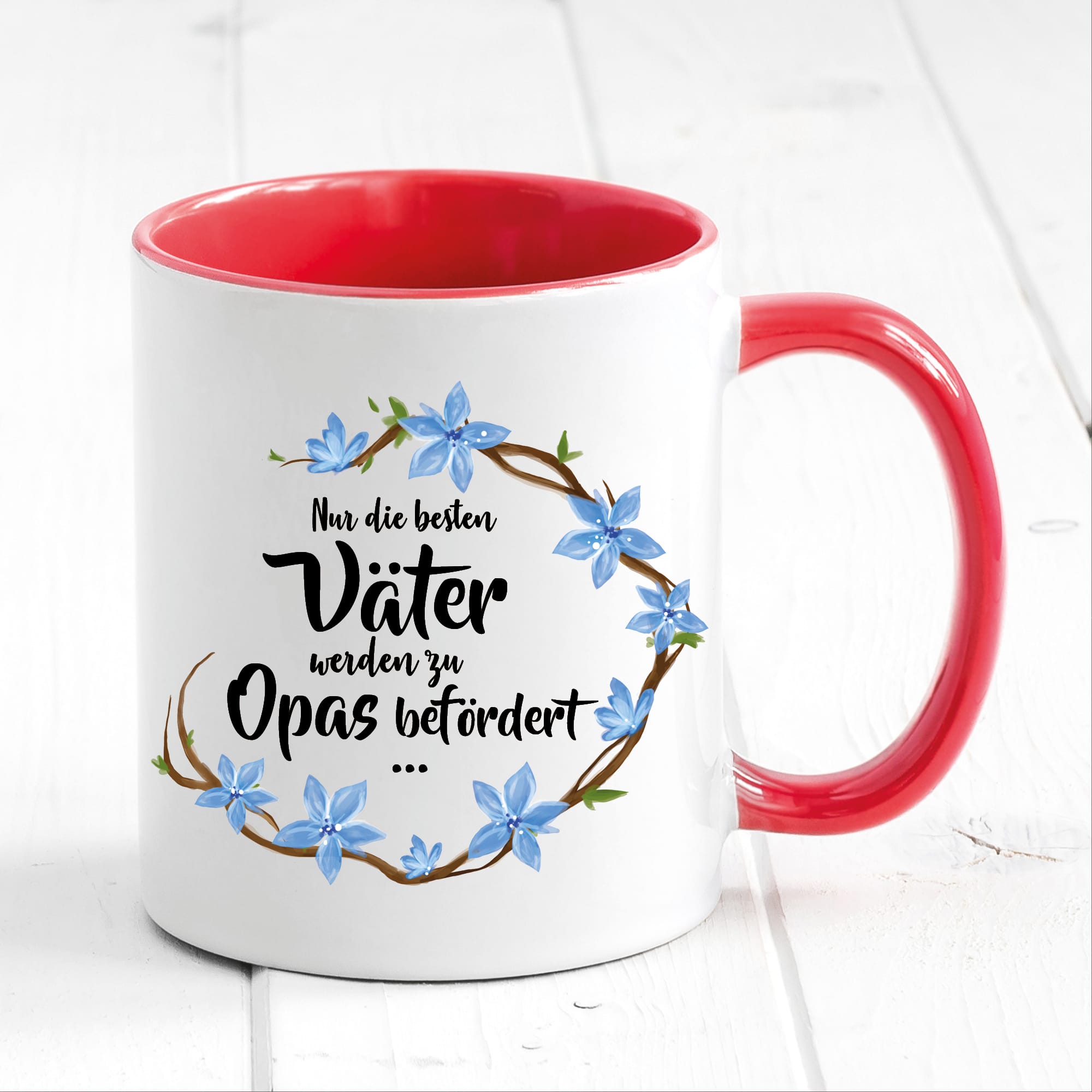 Auf dem Bild ist das Produkt: Tasse beidseitig bedruckt Nur die besten Väter werden zum Opa Geschenk Vatertag Kaffeetasse Kaffeebecher zum Preis von €17.90 abgebildet.