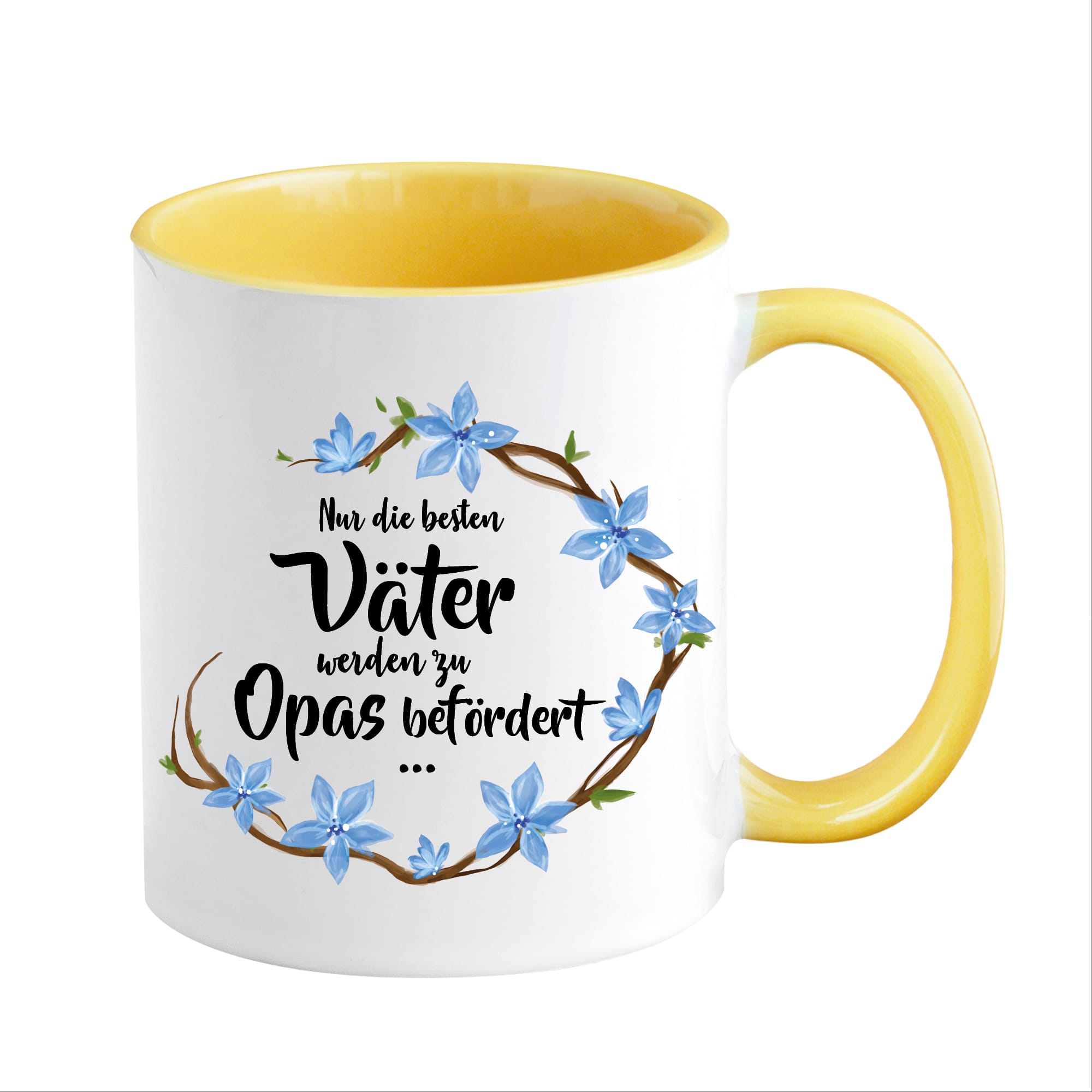 Auf dem Bild ist das Produkt: Tasse beidseitig bedruckt Nur die besten Väter werden zum Opa Geschenk Vatertag Kaffeetasse Kaffeebecher zum Preis von €17.90 abgebildet.