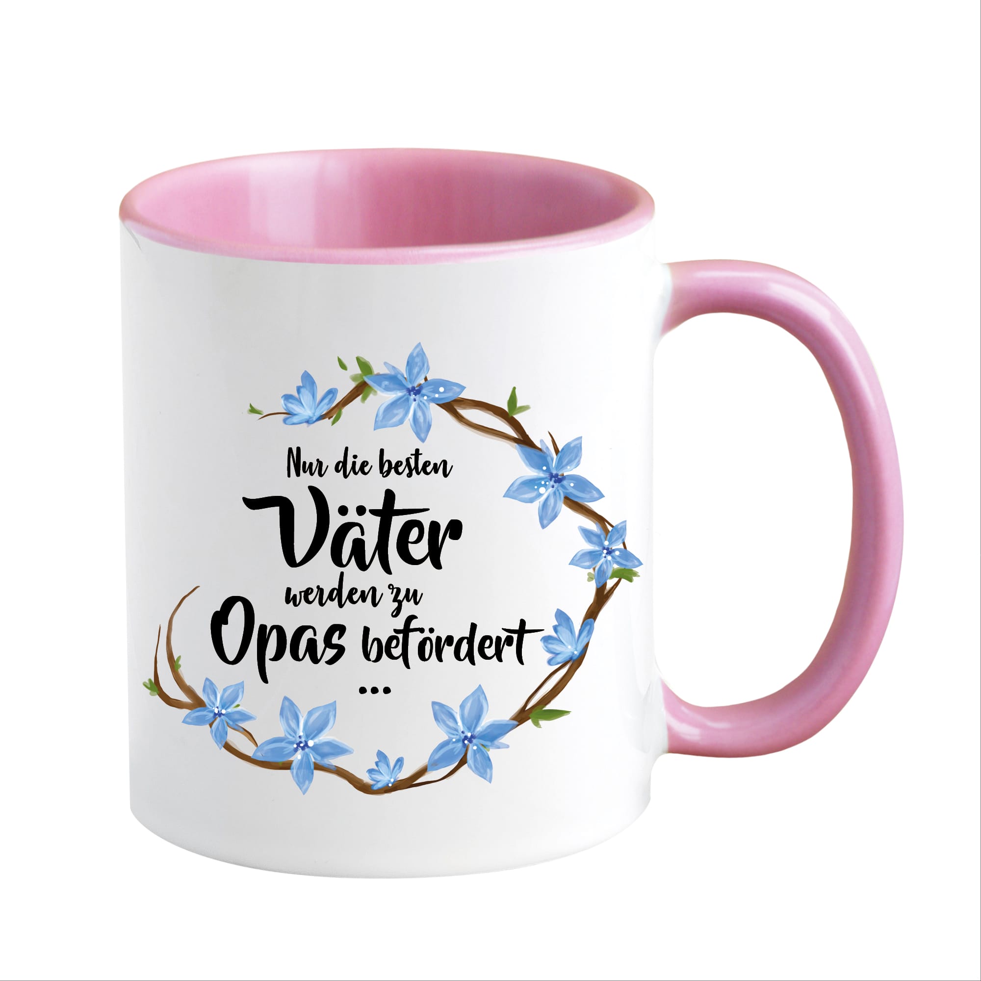 Auf dem Bild ist das Produkt: Tasse beidseitig bedruckt Nur die besten Väter werden zum Opa Geschenk Vatertag Kaffeetasse Kaffeebecher zum Preis von €17.90 abgebildet.