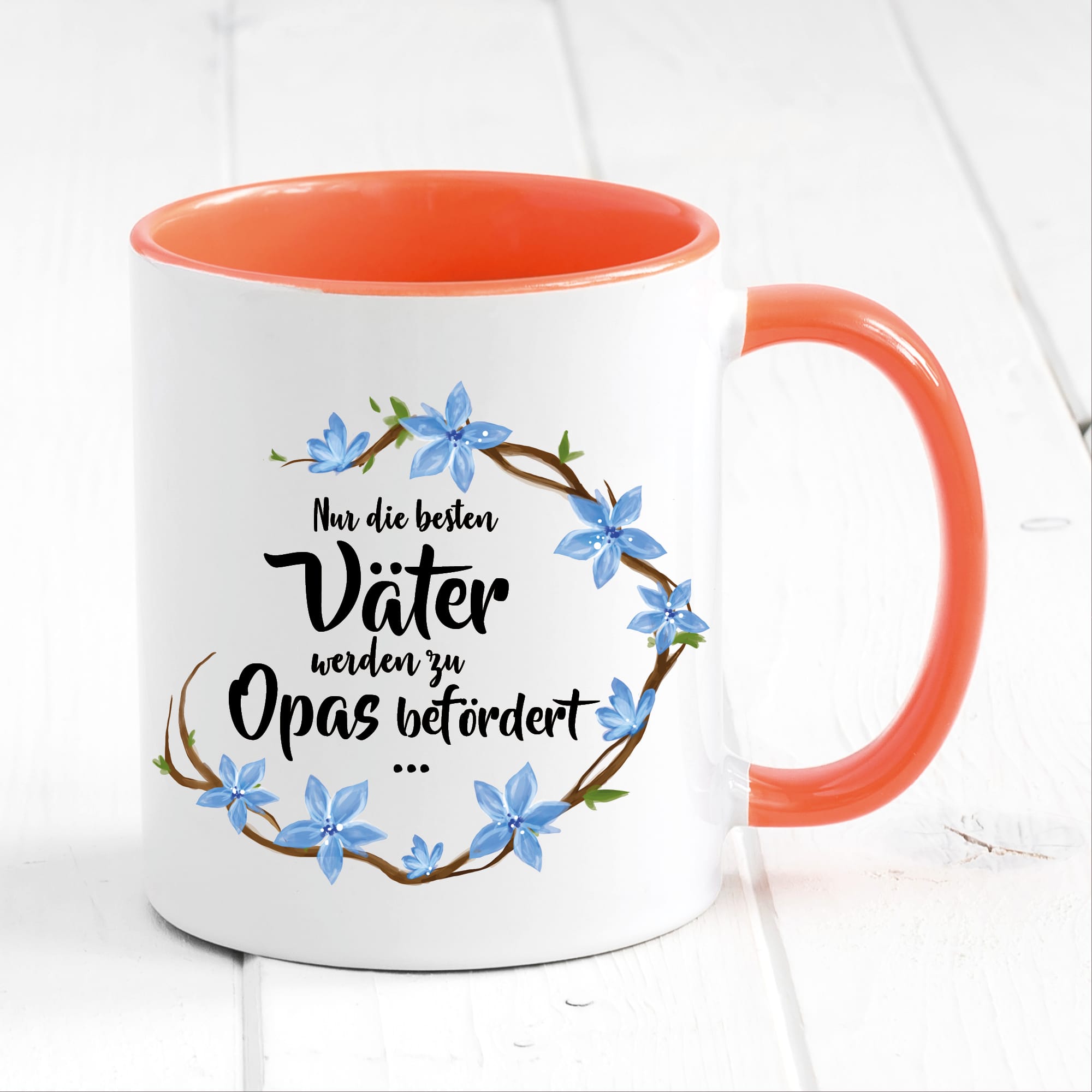 Auf dem Bild ist das Produkt: Tasse beidseitig bedruckt Nur die besten Väter werden zum Opa Geschenk Vatertag Kaffeetasse Kaffeebecher zum Preis von €17.90 abgebildet.