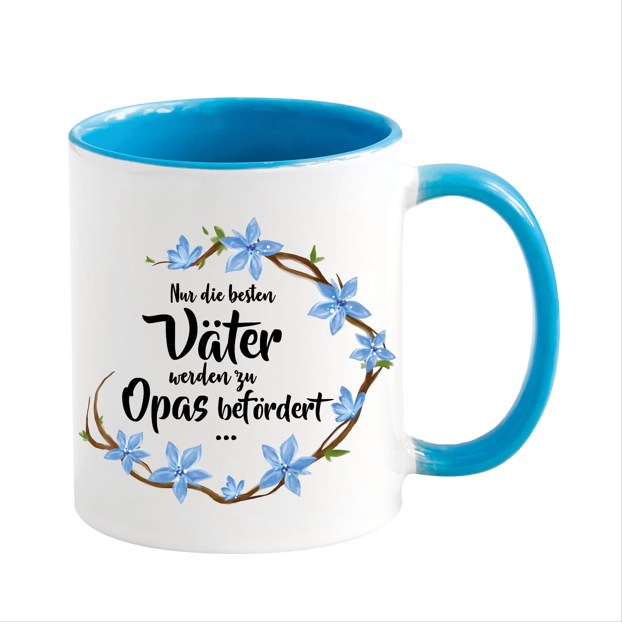 Auf dem Bild ist das Produkt: Tasse beidseitig bedruckt Nur die besten Väter werden zum Opa Geschenk Vatertag Kaffeetasse Kaffeebecher zum Preis von €17.90 abgebildet.