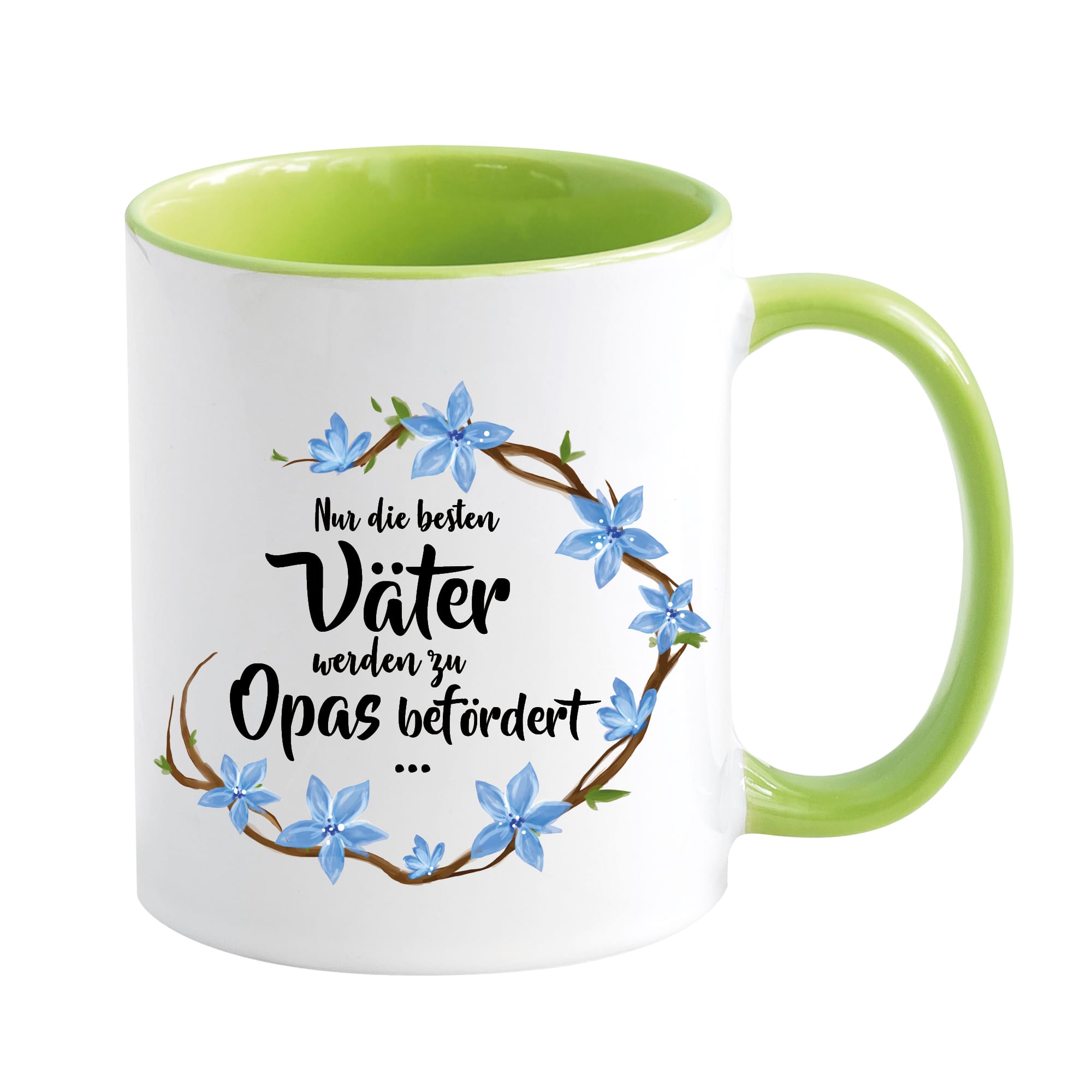 Auf dem Bild ist das Produkt: Tasse beidseitig bedruckt Nur die besten Väter werden zum Opa Geschenk Vatertag Kaffeetasse Kaffeebecher zum Preis von €17.90 abgebildet.