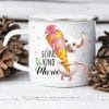 Auf dem Bild ist das Produkt: Kindertasse Emaille Becher Maus Schulkind Einschulung Geschenk erster Schultag Wunschname Schulanfang zum Preis von €18.9 abgebildet.