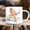 Auf dem Bild ist das Produkt: Kindertasse Emaille Becher Maus Schulkind Einschulung Geschenk erster Schultag Wunschname Schulanfang zum Preis von €18.9 abgebildet.