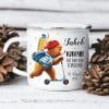 Auf dem Bild ist das Produkt: Kindertasse Emaille Becher Bär Roller Schulkind Einschulung Geschenk Schulanfang zum Preis von €18.9 abgebildet.