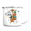 Auf dem Bild ist das Produkt: Personalisierte Emaille Kindertasse Giraffe Maus Motiv Geschenk zum Schulanfang zum Preis von €18.90 abgebildet.
