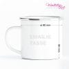 Auf dem Bild ist das Produkt: Kindertasse Emaille Campingbecher Junge Pirat Schatztruhe personalisiert mit Wunschnamen anpassbares Einschulungsgeschenk individualisierbar zum Preis von €18.9 abgebildet.