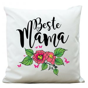 Auf dem Bild ist das Produkt: Deko Kissen Polyester Beste Mama Muttertag zum Preis von €26.9 abgebildet.