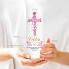 Auf dem Bild ist das Produkt: Taufkerze Junge/ Mädchen Baum Heiliges Kreuz rosa Blätter Kerze zur Taufe mit Namen, Datum und eigenem, vorgegebenem oder keinem Taufspruch zum Preis von €5.9 abgebildet.