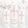 Auf dem Bild ist das Produkt: Taufkerze Junge/ Mädchen Baum Heiliges Kreuz rosa Blätter Kerze zur Taufe mit Namen, Datum und eigenem, vorgegebenem oder keinem Taufspruch zum Preis von €5.90 abgebildet.