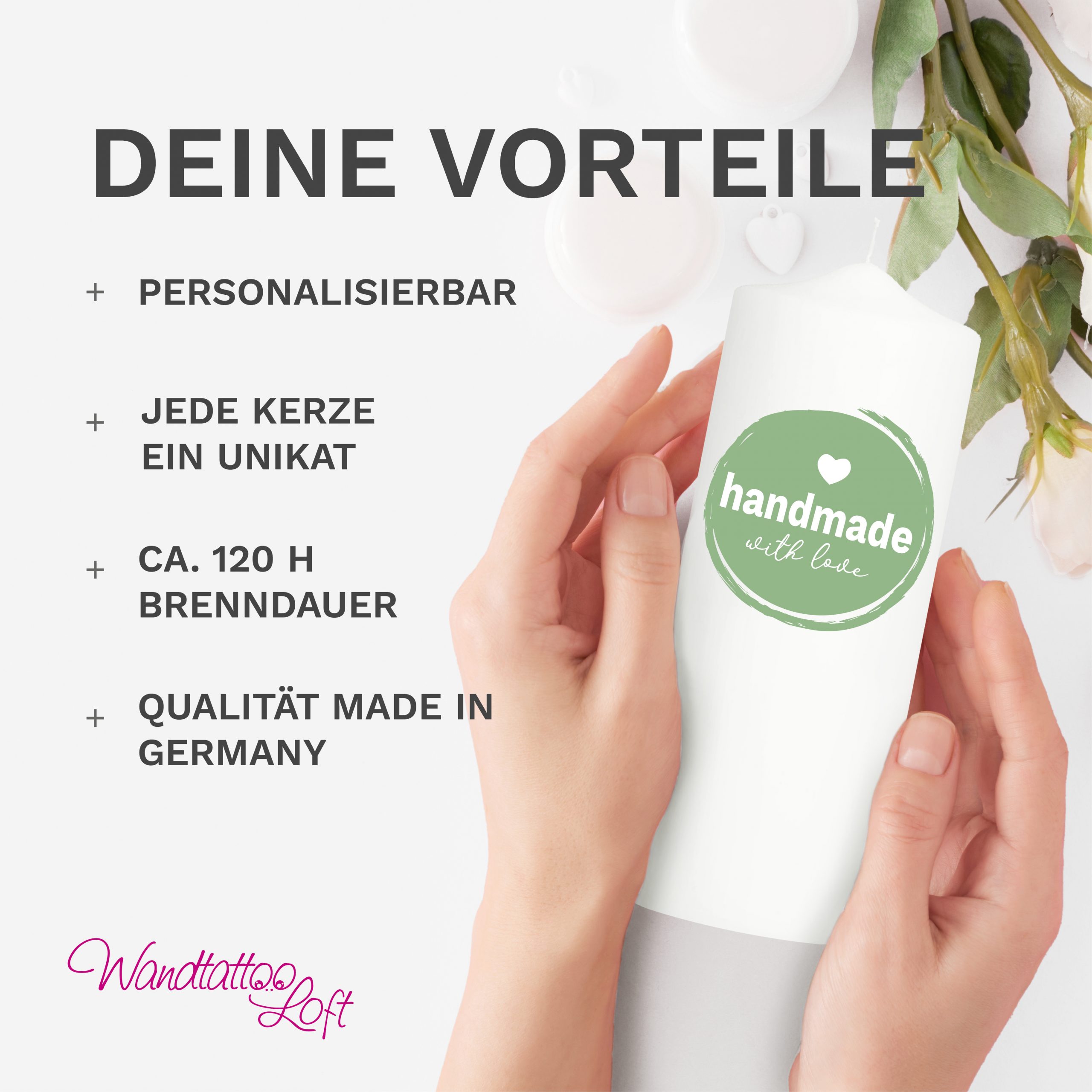 Auf dem Bild ist das Produkt: Taufkerze oder Kerze zur Geburt Junge Mädchen junger Baum Bäumchen pastell mit Namen Datum und Spruch zum Preis von €5.9 abgebildet.