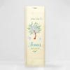 Auf dem Bild ist das Produkt: Taufkerze für Mädchen oder Junge Baum mit Blüten Taufspruch Personalisierung zum Preis von €5.90 abgebildet.