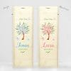 Auf dem Bild ist das Produkt: Taufkerze für Mädchen oder Junge Baum mit Blüten Taufspruch Personalisierung zum Preis von €5.90 abgebildet.