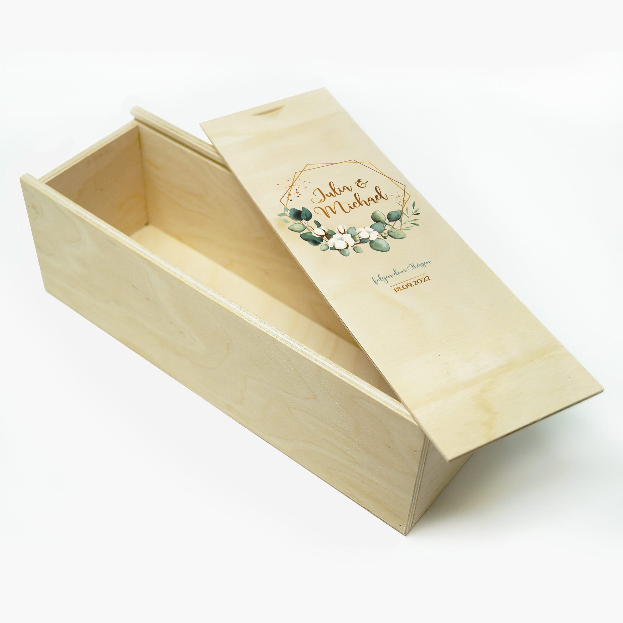 Auf dem Bild ist das Produkt: Weiße Hochzeitskerze Geburtstagskerze geometrischer Rahmen mit Eukalyptus personalisiert Hochzeitsgeschenk Spruch, Valentinstagsgeschenk zum Preis von €5.90 abgebildet.