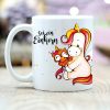 Auf dem Bild ist das Produkt: T171 Wandtattoo-Loft Kaffee Tasse Eule Einhorn "Einhorn sein" Lustig Spruch zum Preis von €18.9 abgebildet.