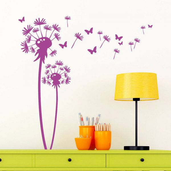 Auf dem Bild ist das Produkt: Wandtattoo Pusteblume Pollen Schmetterlinge Dekoration Aufkleber Dandelion zum Preis von €14.9 abgebildet.