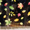 Auf dem Bild ist das Produkt: Fensterbild Herbst Blätter Herbstblätter bunt farbig wiederverwendbare Fensteraufkleber Kinderzimmer Baby Kind zum Preis von €13.9 abgebildet.