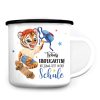 Auf dem Bild ist das Produkt: Kindertasse Emaille Becher Tiger Schulkind Einschulung Geschenk Skateboard Schulanfang Wunschname zum Preis von €18.9 abgebildet.