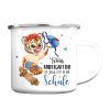 Auf dem Bild ist das Produkt: Kindertasse Emaille Becher Tiger Schulkind Einschulung Geschenk Skateboard Schulanfang Wunschname zum Preis von €18.9 abgebildet.