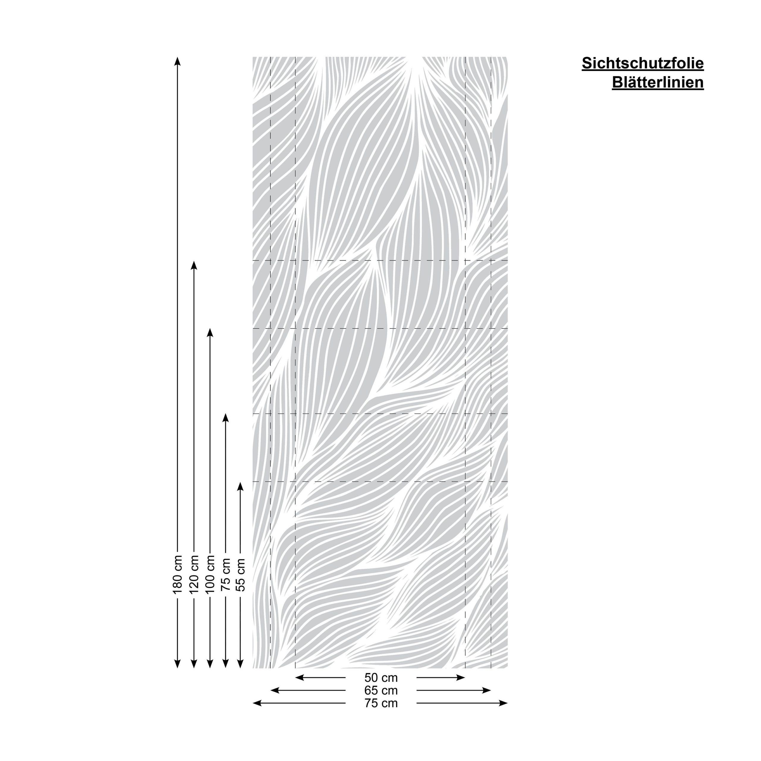 Sichtschutzfolie Fenster Küche weiße Palmenblätter Fensterfolie