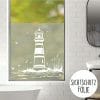 Auf dem Bild ist das Produkt: Sichtschutzfolie Leuchtturm maritime Fensterfolie Fensterdeko Milchglasfolie zum Preis von €34.90 abgebildet.