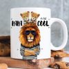 Auf dem Bild ist das Produkt: Vatertagsgeschenk Tasse bedruckt Löwe Papa du bist cool Löwenkind Junge  Mädchen Geschenk Geburtstag Papa, Ostergeschenk zum Preis von €16.9 abgebildet.