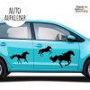 Auf dem Bild ist das Produkt: Autoaufkleber schwarze Pferde Fahrzeug Auto Dekoration zum Preis von €29.9 abgebildet.