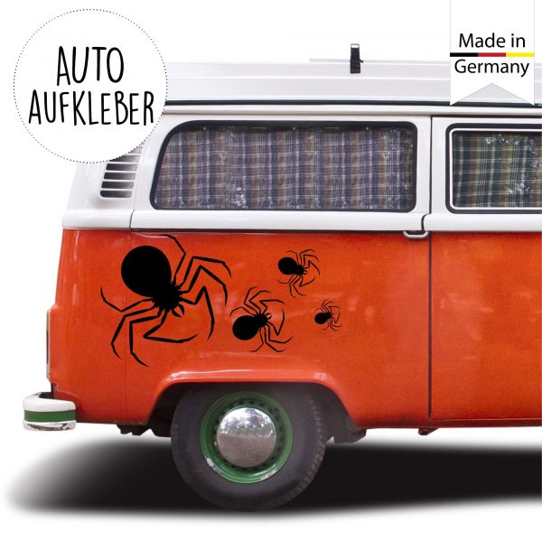 Auf dem Bild ist das Produkt: Autoaufkleber schwarze Spinne Spider Fahrzeug Auto Dekoration zum Preis von €29.9 abgebildet.