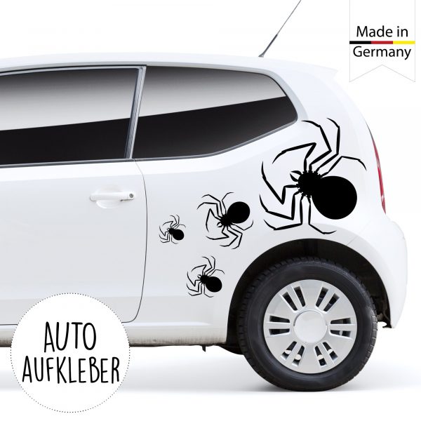 Auf dem Bild ist das Produkt: Autoaufkleber schwarze Spinne Spider Fahrzeug Auto Dekoration zum Preis von €29.9 abgebildet.