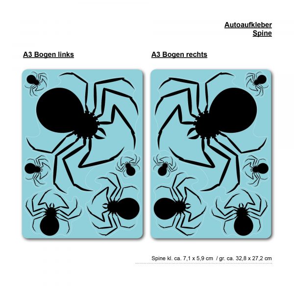 Auf dem Bild ist das Produkt: Autoaufkleber schwarze Spinne Spider Fahrzeug Auto Dekoration zum Preis von €29.9 abgebildet.