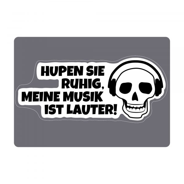 Auf dem Bild ist das Produkt: Autoaufkleber Spruch Hupen Sie ruhig…, Heckscheibenaufkleber Fahrzeug Auto zum Preis von €9.9 abgebildet.