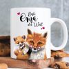 Auf dem Bild ist das Produkt: Bedruckte Tasse Fuchs mit Fuchskind Beste Oma der Welt Geschenk Geburtstag Großmutter zum Preis von €15.90 abgebildet.