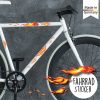 Auf dem Bild ist das Produkt: Fahrradaufkleber Wolf aus Flamen Feuer 21 Sticker Fahrrad Sticker Fahrraddesign Geburtstagsgeschenk zum Preis von €12.90 abgebildet.