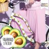 Auf dem Bild ist das Produkt: Fahrradaufkleber 24 farbige Avocado Fahrrad Sticker Fahrraddesign Kinderfahrrad, Geschenk Geburtstag zum Preis von €12.90 abgebildet.