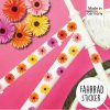 Auf dem Bild ist das Produkt: Fahrradaufkleber 35 farbenfrohe Gerbera Fahrrad Sticker Fahrraddesign Kinderfahrrad, Geschenk im Adventskalender zum Preis von €12.90 abgebildet.