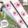 Auf dem Bild ist das Produkt: Fahrradaufkleber 35 Hibiskus Blüten Blumen Fahrrad Sticker Fahrraddesign zum Preis von €12.90 abgebildet.