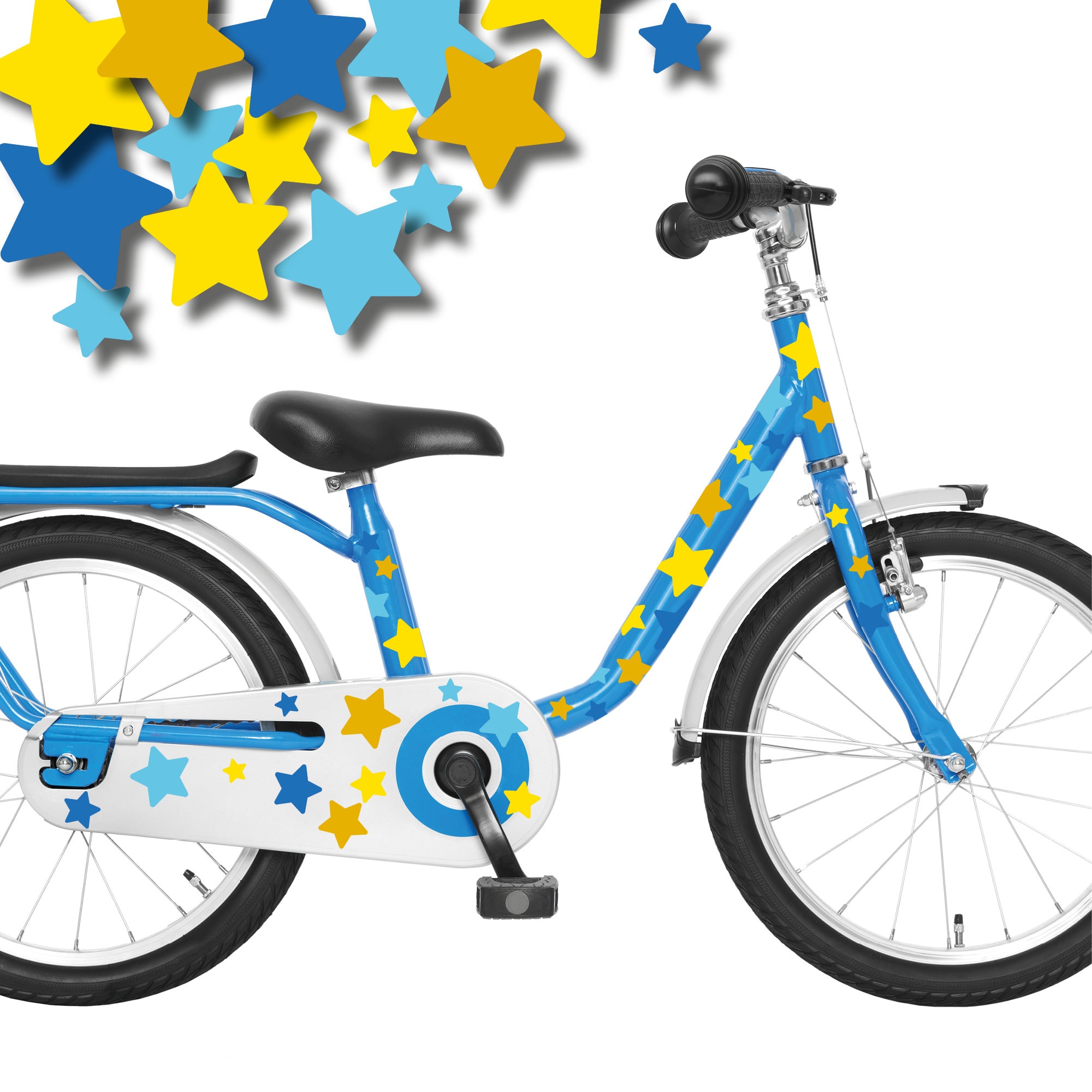 Fahrradaufkleber 54 Sterne farbig Fahrrad Sticker Fahrraddesign Kinderfahrrad, Einschulung