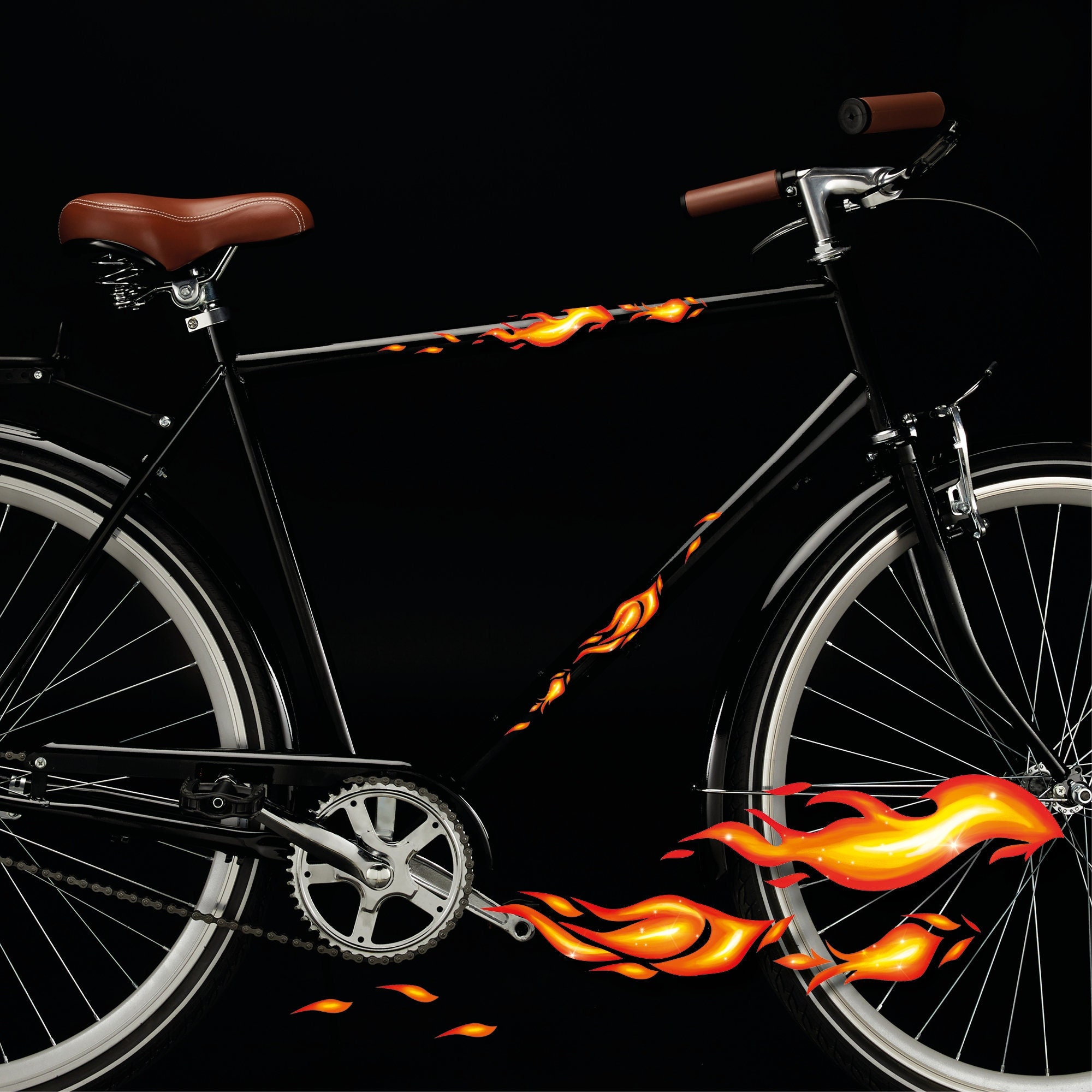 Fahrradaufkleber Flammen Feuer Fahrrad Sticker Fahrraddesign 22 Stück Sticker Geschenk