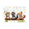 Auf dem Bild ist das Produkt: Fensterbild Frühling Ostern Fuchs Waschbär Katze Schmetterlinge Fensterdeko Kinderzimmer Kind, Osterdeko, Frühlingsdeko zum Preis von €14.9 abgebildet.