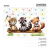 Auf dem Bild ist das Produkt: Fensterbild Frühling Ostern Fuchs Waschbär Katze Schmetterlinge Fensterdeko Kinderzimmer Kind, Osterdeko, Frühlingsdeko zum Preis von €14.9 abgebildet.