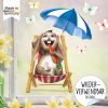 Auf dem Bild ist das Produkt: Fensterbild Frühling Ostern Hase Liegestuhl Möhre Sonnenschirm Schmetterlinge Fensterdeko Kinder, Frühlingsdeko, Osterdeko zum Preis von €14.9 abgebildet.
