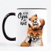 Auf dem Bild ist das Produkt: Kaffeetasse bedruckt Fuchs Bester Opa der Welt Geschenk Geburtstag, Vatertag zum Preis von €16.90 abgebildet.