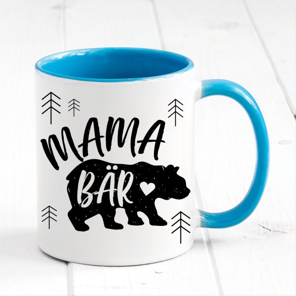 Auf dem Bild ist das Produkt: Tasse bedruckt Bär Mama Bär Geburtstag Kaffeetasse Kaffeebecher Geschenk Muttertag zum Preis von €17.90 abgebildet.