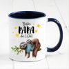 Auf dem Bild ist das Produkt: Tasse bedruckt Faultier mit Tochter oder Sohn Bester Papa der Welt, Geschenk Vater, Geburtstag Kaffeetasse Kaffeebecher, Vatertag zum Preis von €17.90 abgebildet.